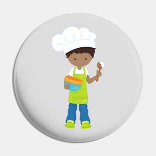 African American Boy, Baking, Baker, Bakery, Apron Pin