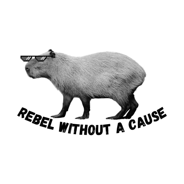 Capybara Rebel Without a Cause by BotanicalWoe