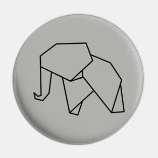 Origami Elephant Pin