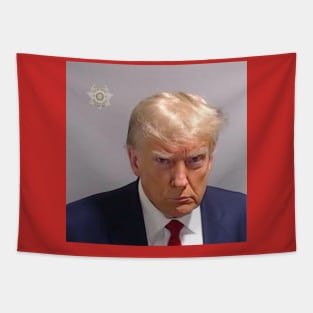 Trump Mugshot Tapestry