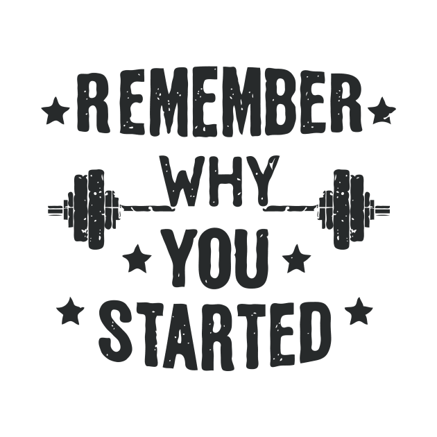 Remember Why You Started. Gym Motivational by Chrislkf