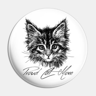 Proud Cat Mom Pin