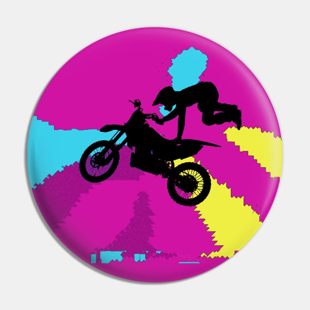 Flying High Motocrosser - Motocross Rider Pin by Highseller