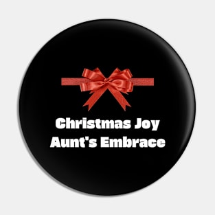 Christmas joy, Aunt's embrace. Pin