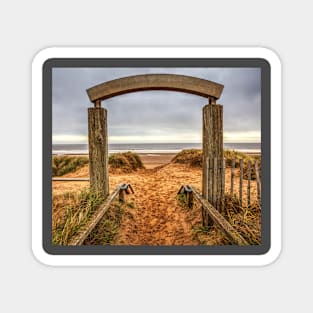 Entrance To Mablethorpe Sand Dunes Magnet