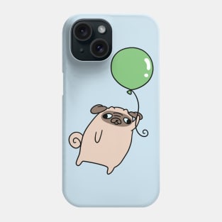 Green Balloon Pug Phone Case