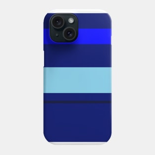 A supreme harmonization of Sky Blue, Blue, Darkblue and Dark Navy stripes. Phone Case