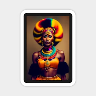 Colorful tribal queen 2 Magnet
