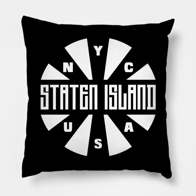 Staten Island Pillow by colorsplash