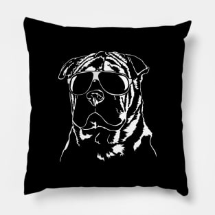 Funny Proud Chinese Shar Pei sunglasses cool dog Pillow