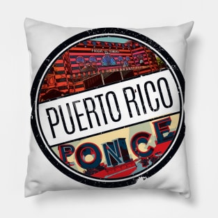 Ponce Puerto Rico art Pillow