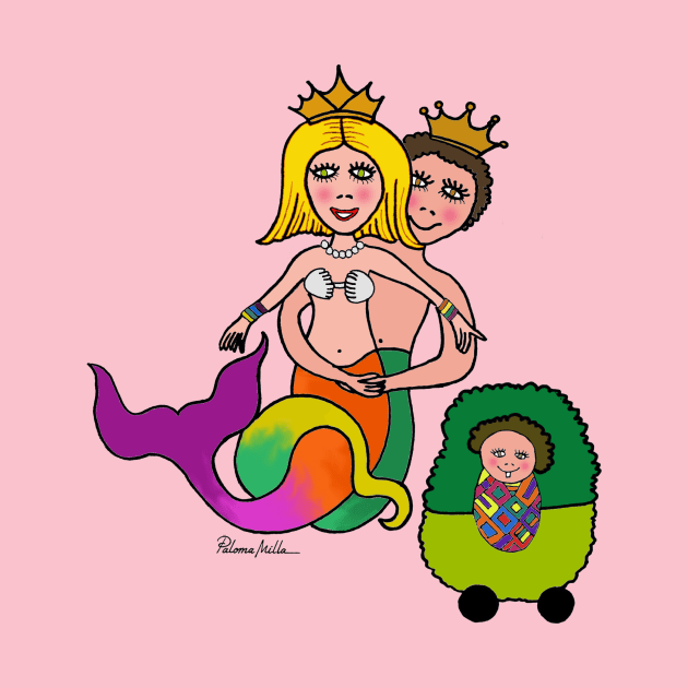 Mermaid Family by Paloma Milla