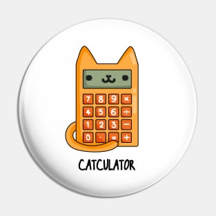 Cat-culator Funny Cat Calculator Puns Pin