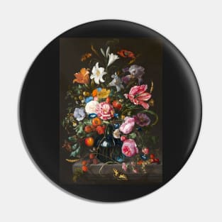 Pretty Flowers Floral Bouquet Painting Pin