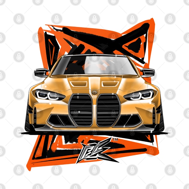 bmw m4 g82 competition yellow by naquash