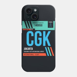 Jakarta (CGK) Airport Code Baggage Tag Phone Case