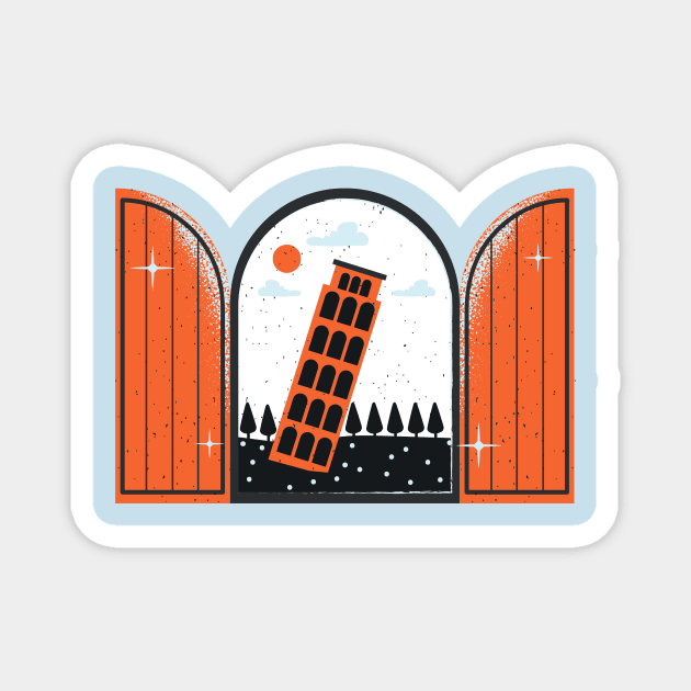 Leaning Tower Of Pisa Animated Magnet by OverNinthCloud