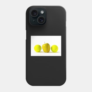 Yellow apple between tennis balls Phone Case