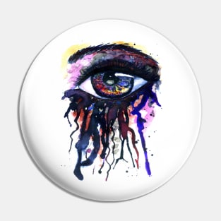 Rainbow female eye Pin