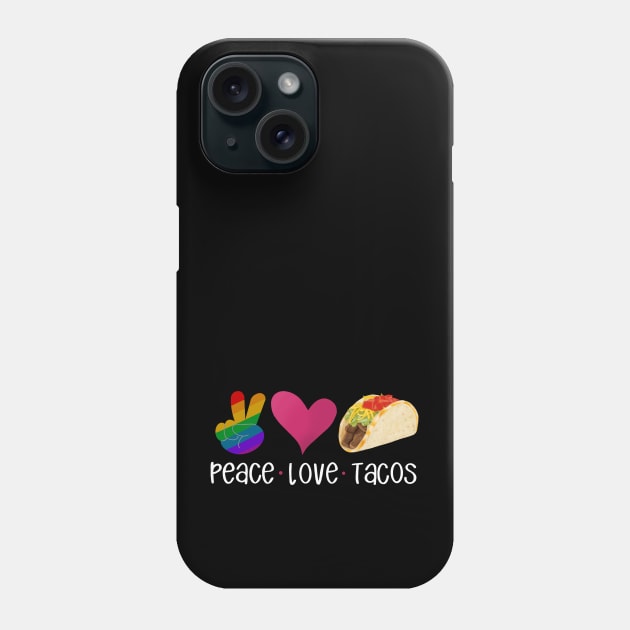 Peace, Love, Tacos Phone Case by m&a designs