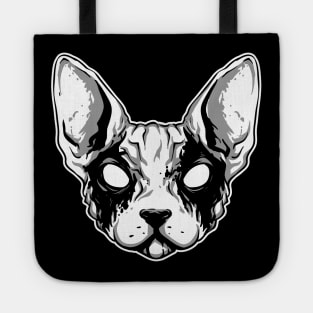 Black metal cat Tote