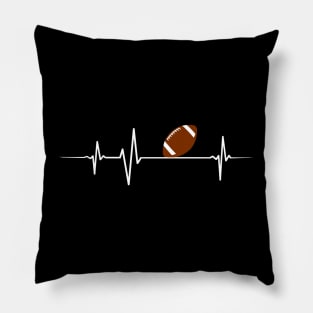 Heartbeat - Football Pillow