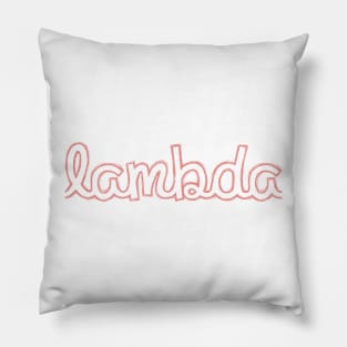lambda Cursive Greek Letter Pillow