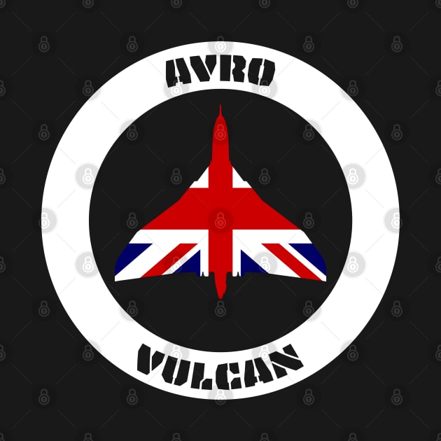 Avro Vulcan Bomber and Union Jack by BearCaveDesigns