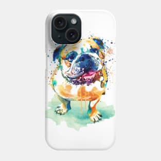 Watercolor Bulldog Phone Case