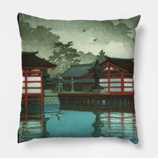 Miyajima in the mist by Kawase Hasui Pillow