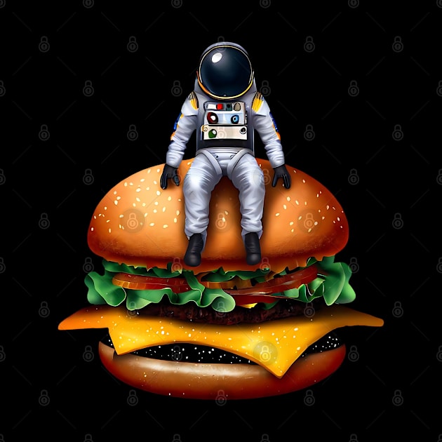 Space astronaut cheeseburger by FromBerlinGift