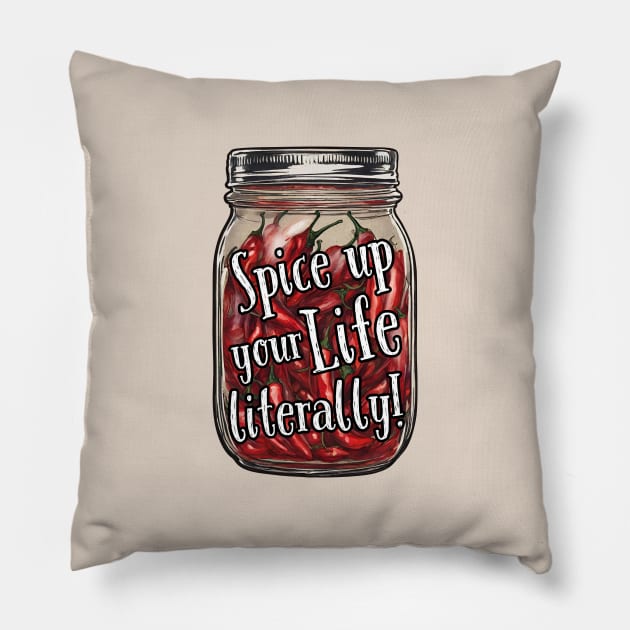 Dried Peppers Jar Pillow by sifis