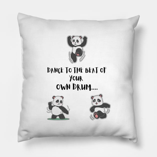 Happy panda Pillow by PATTERN MAZE