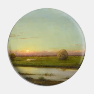 Sunset Over Newburyport Meadows by Martin Johnson Heade Pin