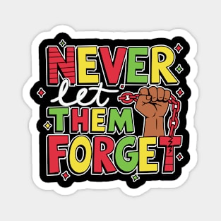 Black History - Never Let Them Forget Magnet