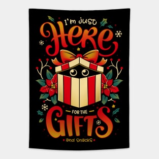 Sneaky Christmas Thief - Cute Holidays Present Tapestry