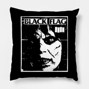 vintage black flag Pillow