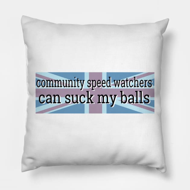 Community Speedwatch Pillow by casserolestan