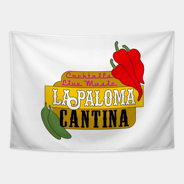 La Paloma Cantina Tapestry by Makanahele