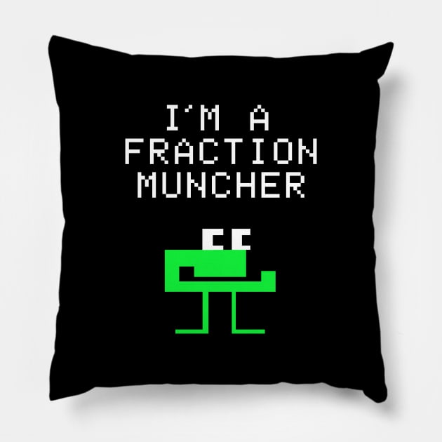 I'm a Fraction Muncher Pillow by Super Secret Villain