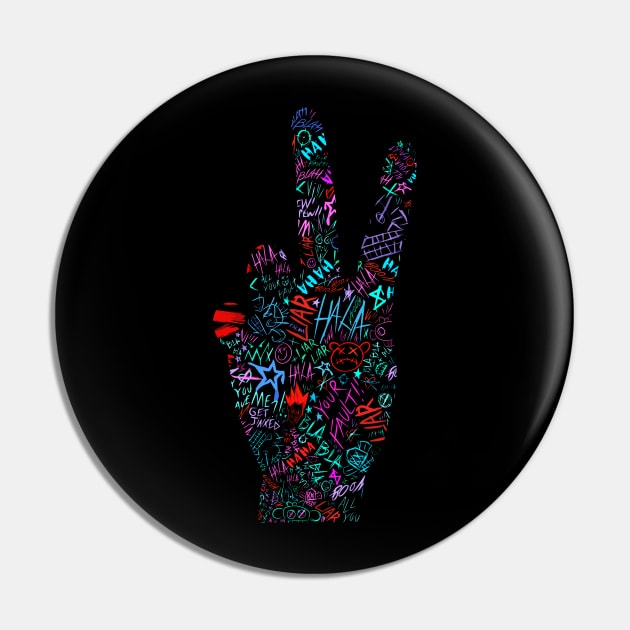 Jinx arcane graffitti peace Pin by INLE Designs