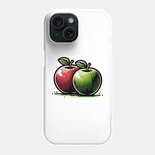 Apples Green Red Trees Fruit Vintage Phone Case