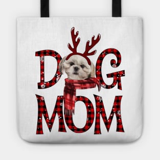 Cream Shih Tzu Mom Christmas Dog Mom Dog Lovers Tote