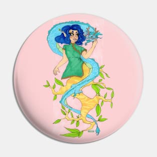 Dragon mermaid Pin