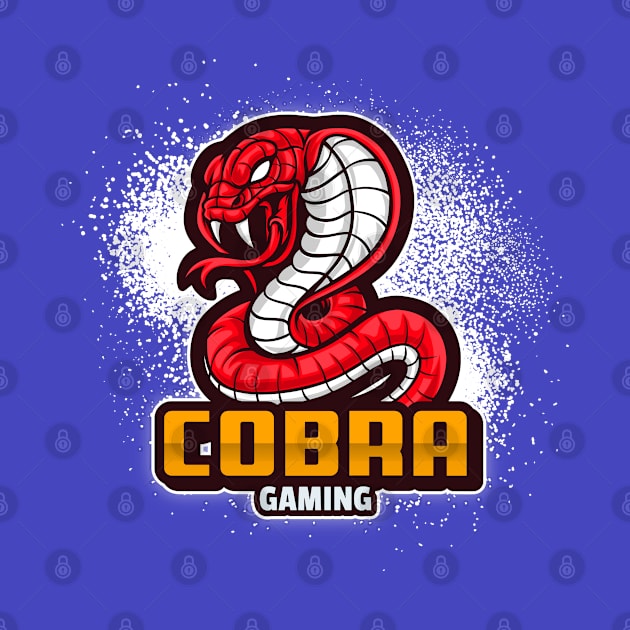 Cobra Gaming T-shirt Coffee Mug Apparel Notebook Gift Sticker Case by Eemwal Design