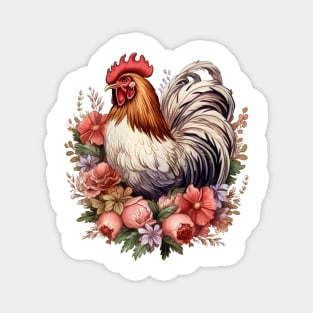 Pink Christmas Chicken Magnet