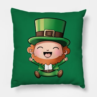 Cute Cartoon Leprechaun Pillow