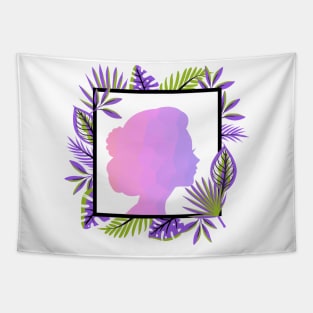 PRETTY Woman Purple Portrait Tapestry