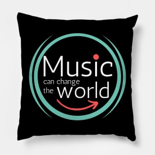 Music is life music can change the world for music lovers T-Shirt Pillow