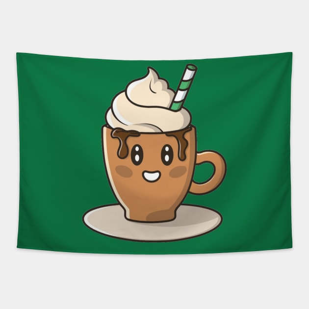 "Gelato Dream: Affogato Euphoria"- Coffee Food Icecream Tapestry by stickercuffs